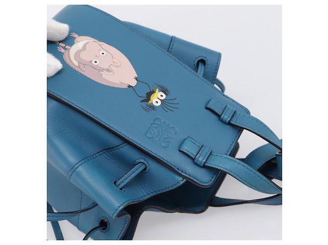 LOEWE Ghibli Spirited Away Boh Mouse Yu-Bird Hammock Drawstring Auth 167636SAM Blau - Ansicht 6