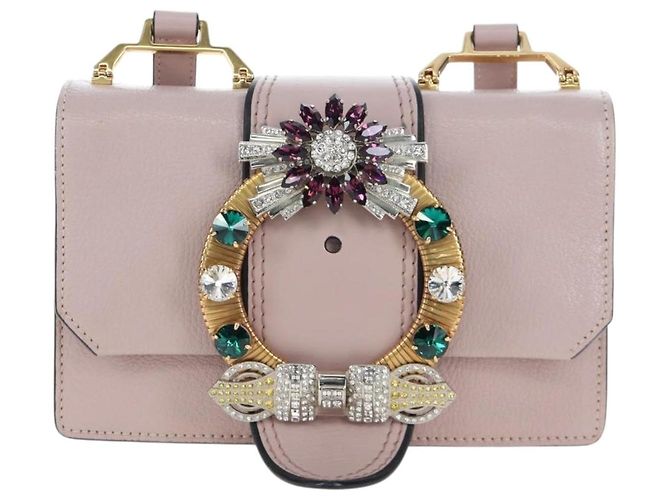 Sac à épaule Miu Miu Cuir Rose Or Auth 206340M Doré - vue 13