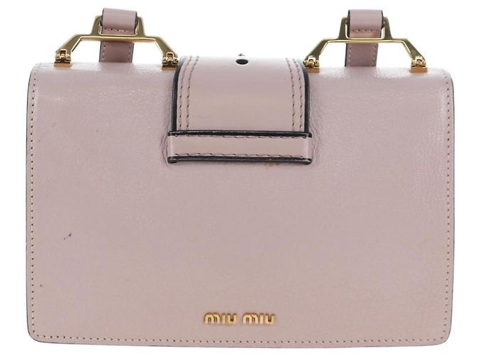 Sac à épaule Miu Miu Cuir Rose Or Auth 206340M Doré - vue 2