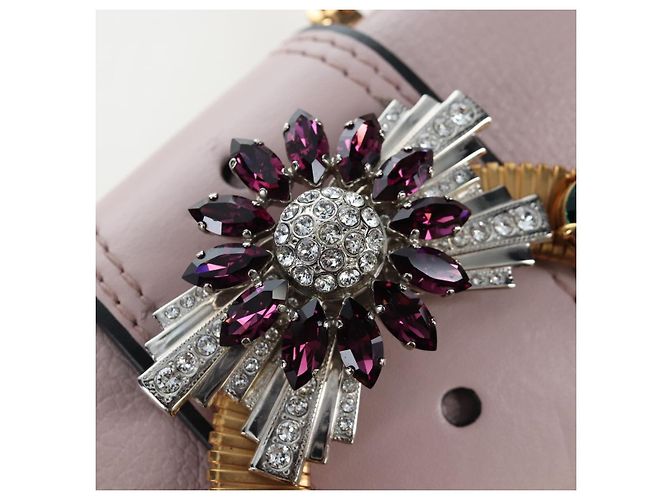 Sac à épaule Miu Miu Cuir Rose Or Auth 206340M Doré - vue 25
