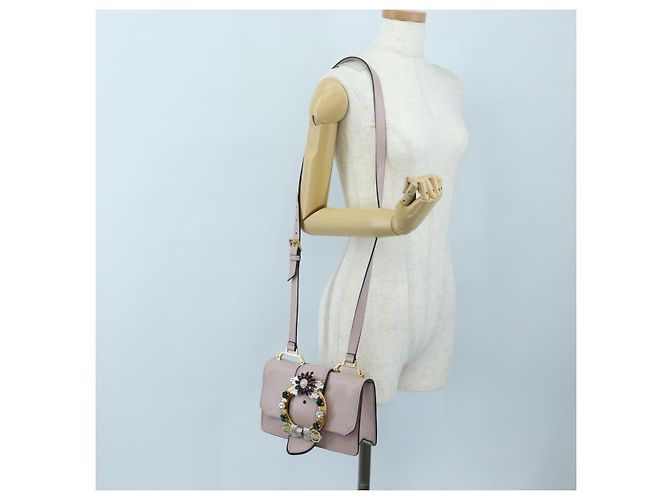 Sac à épaule Miu Miu Cuir Rose Or Auth 206340M Doré - vue 34