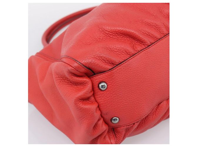 Borsa a mano GUCCI Abbey in pelle Outlet Rosso Argento 341491 Auth 207693V - vista 14