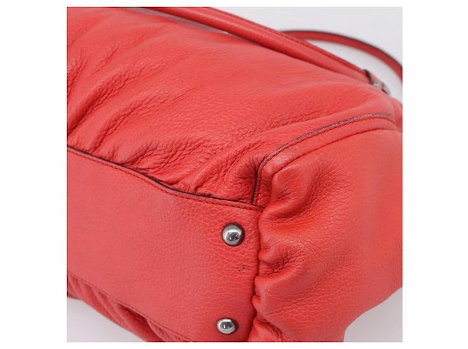 Borsa a mano GUCCI Abbey in pelle Outlet Rosso Argento 341491 Auth 207693V - vista 15