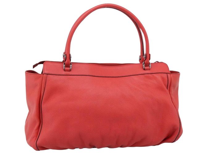 Borsa a mano GUCCI Abbey in pelle Outlet Rosso Argento 341491 Auth 207693V - vista 2
