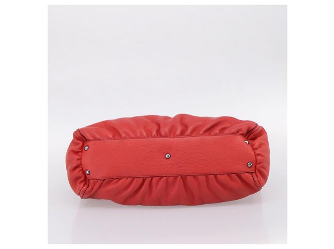 Borsa a mano GUCCI Abbey in pelle Outlet Rosso Argento 341491 Auth 207693V - vista 5