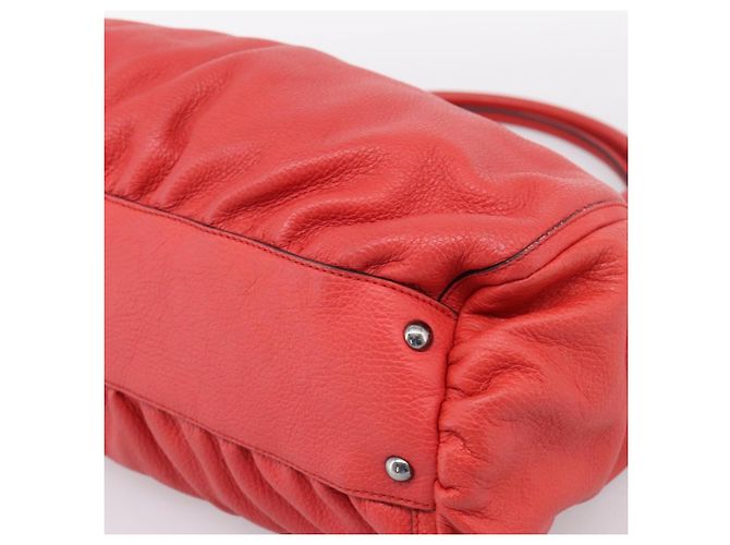 Borsa a mano GUCCI Abbey in pelle Outlet Rosso Argento 341491 Auth 207693V - vista 9