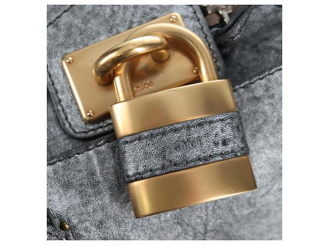 Chloé Bolso Chloe Paddington de piel Plata Oro Auth am12718V Dorado - vista 17
