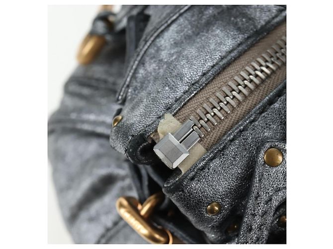 Chloé Bolso Chloe Paddington de piel Plata Oro Auth am12718V Dorado - vista 18