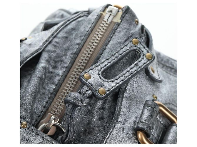 Chloé Bolso Chloe Paddington de piel Plata Oro Auth am12718V Dorado - vista 19