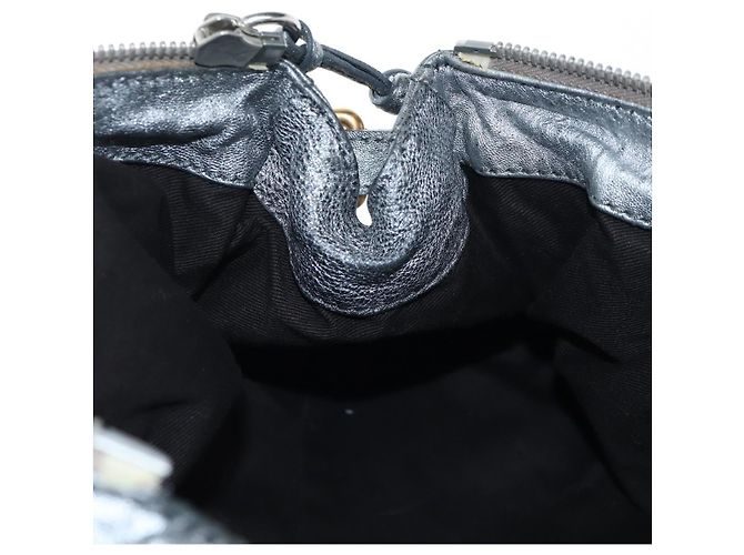 Chloé Bolso Chloe Paddington de piel Plata Oro Auth am12718V Dorado - vista 21