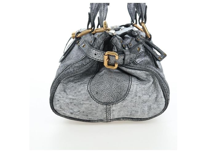 Chloé Bolso Chloe Paddington de piel Plata Oro Auth am12718V Dorado - vista 3