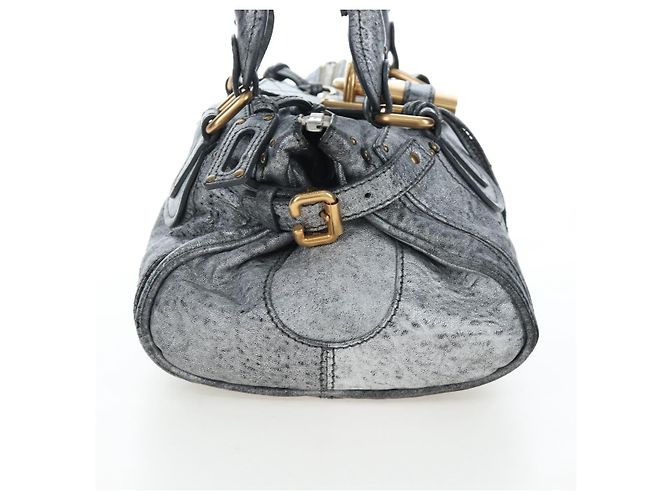 Chloé Bolso Chloe Paddington de piel Plata Oro Auth am12718V Dorado - vista 4