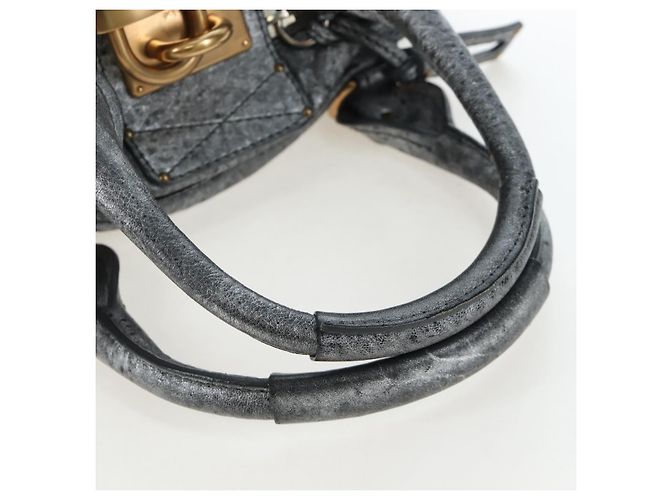 Chloé Bolso Chloe Paddington de piel Plata Oro Auth am12718V Dorado - vista 7