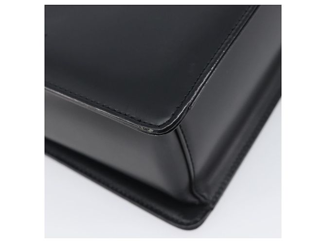 Borsa a tracolla BURBERRY in pelle nera e argento Auth 206797A Nero - vista 17