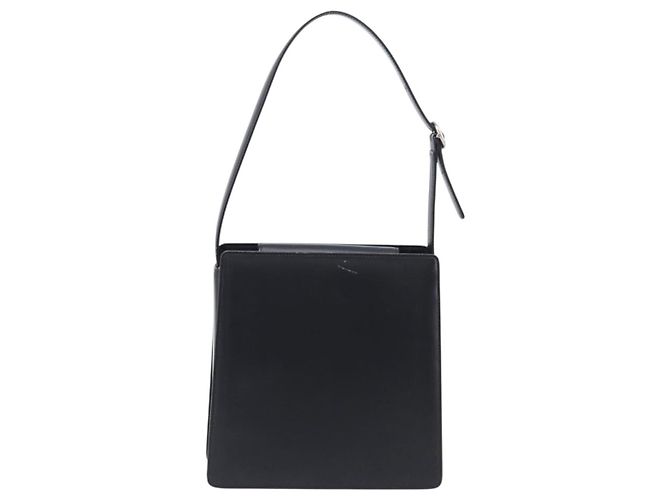 Borsa a tracolla BURBERRY in pelle nera e argento Auth 206797A Nero - vista 2