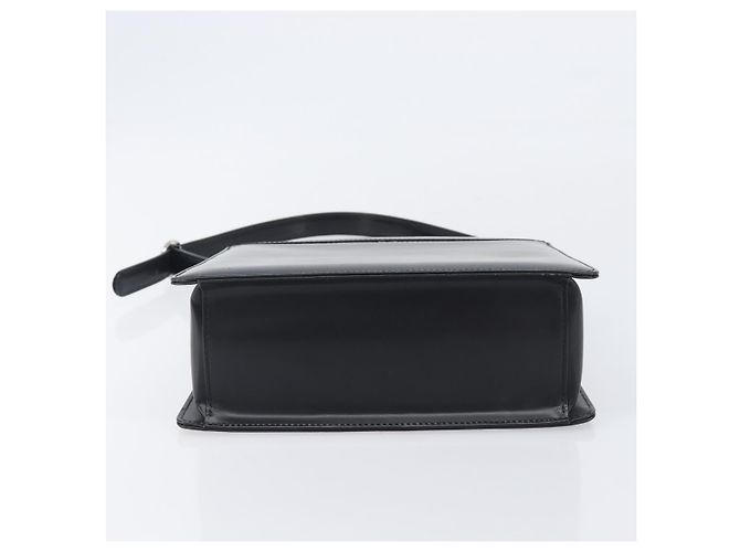 Borsa a tracolla BURBERRY in pelle nera e argento Auth 206797A Nero - vista 6