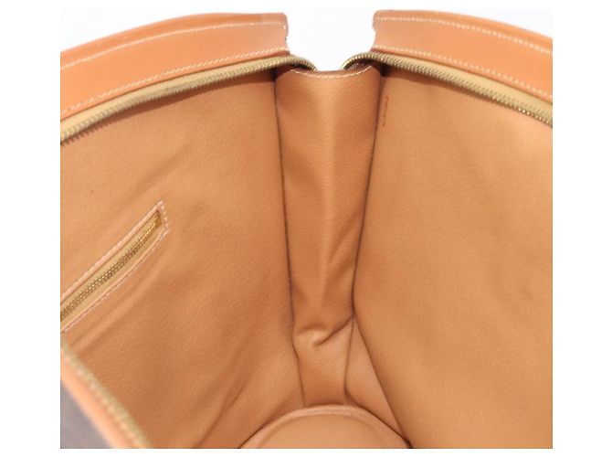 Céline Saco Tote CELINE Macadam Canvas PVC Couro Brown Gold Auth 206774 Marrom Dourado - vista 20