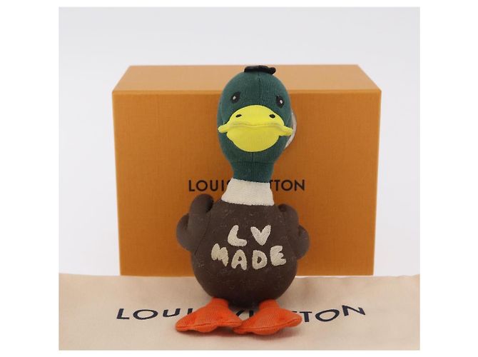 LOUIS VUITTON MADE NIGO LV Squared Porte Cre Duck Charm MP3222 Auth 206943M Plata Verde - vista 12