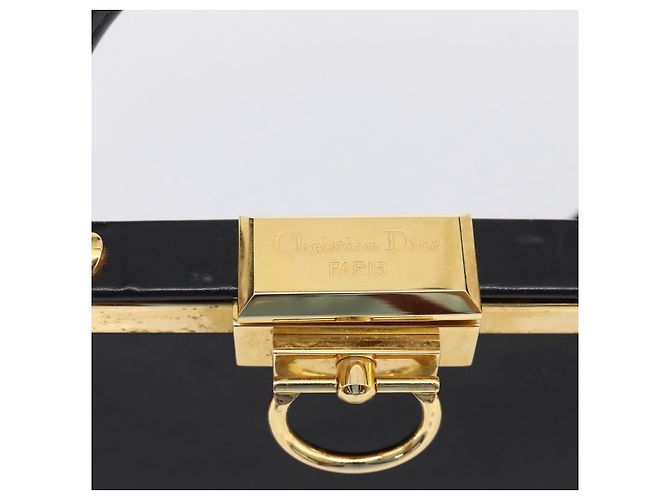 Borsa a mano Christian Dior in pelle 2way Nero Oro Auth ep16322V D'oro - vista 11