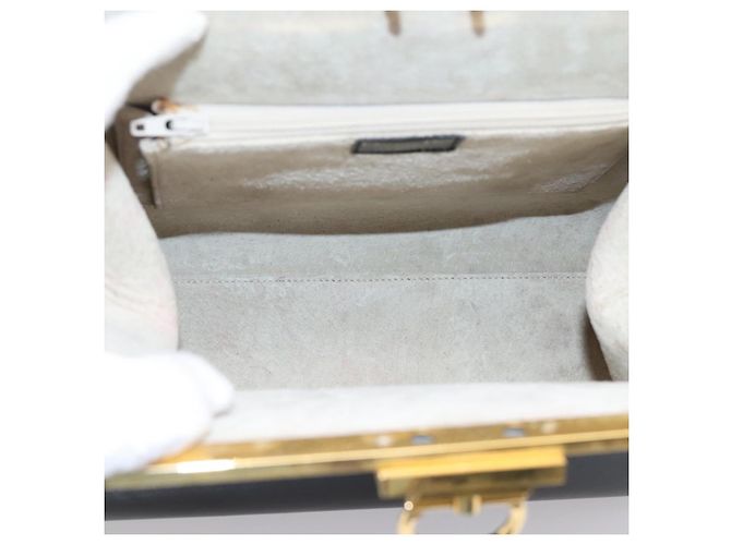 Borsa a mano Christian Dior in pelle 2way Nero Oro Auth ep16322V D'oro - vista 12