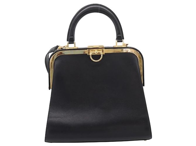 Borsa a mano Christian Dior in pelle 2way Nero Oro Auth ep16322V D'oro - vista 13