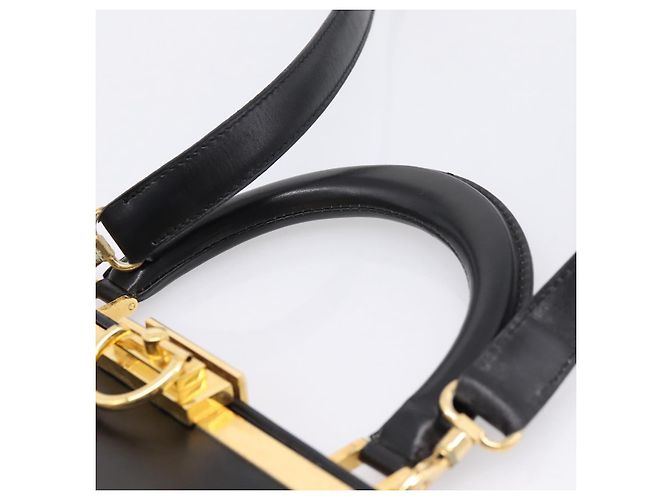 Borsa a mano Christian Dior in pelle 2way Nero Oro Auth ep16322V D'oro - vista 15