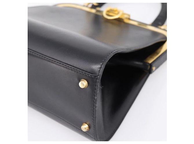 Borsa a mano Christian Dior in pelle 2way Nero Oro Auth ep16322V D'oro - vista 16
