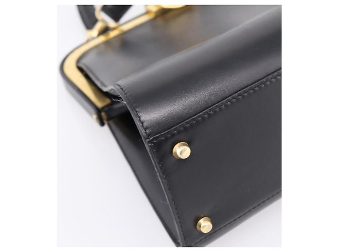Borsa a mano Christian Dior in pelle 2way Nero Oro Auth ep16322V D'oro - vista 17