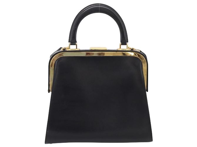 Borsa a mano Christian Dior in pelle 2way Nero Oro Auth ep16322V D'oro - vista 2