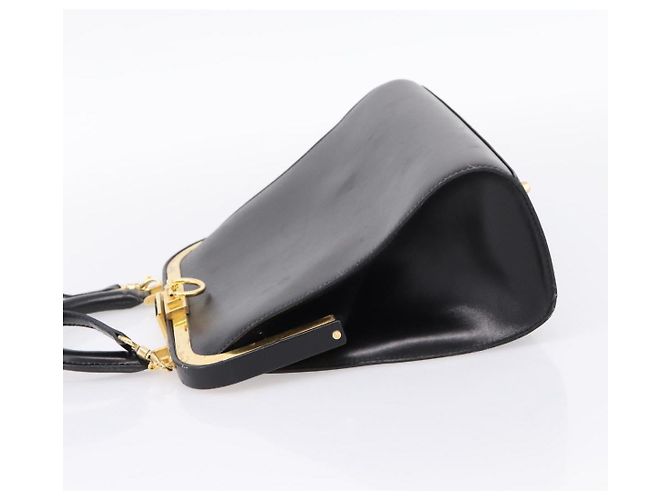 Borsa a mano Christian Dior in pelle 2way Nero Oro Auth ep16322V D'oro - vista 3