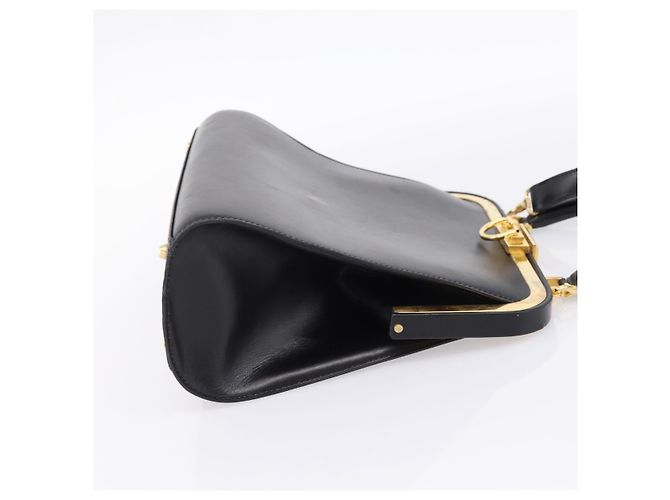 Borsa a mano Christian Dior in pelle 2way Nero Oro Auth ep16322V D'oro - vista 4