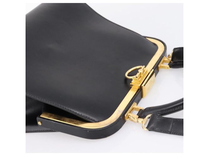 Borsa a mano Christian Dior in pelle 2way Nero Oro Auth ep16322V D'oro - vista 6