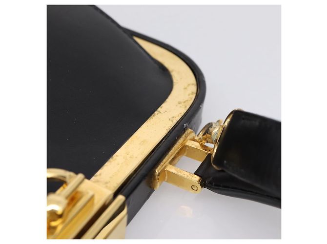 Borsa a mano Christian Dior in pelle 2way Nero Oro Auth ep16322V D'oro - vista 8