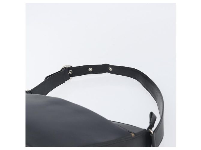 Bolsa de Ombro BURBERRY Couro Preto Prata Auth 206802 - vista 14