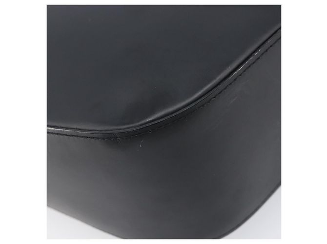 Bolsa de Ombro BURBERRY Couro Preto Prata Auth 206802 - vista 15