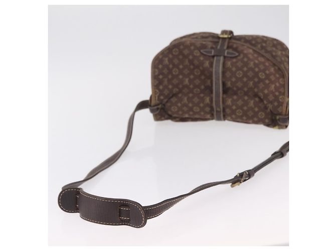 Borsa LOUIS VUITTON Monogram Mini Lin Saumur 30 Brown Fuzan M95227 LV Auth ep16180 Marrone - vista 10