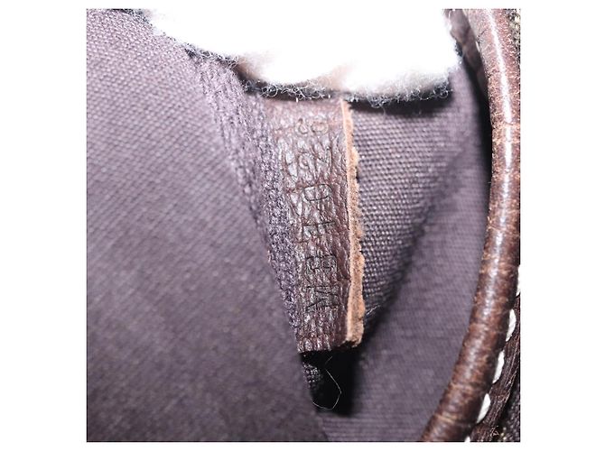 Borsa LOUIS VUITTON Monogram Mini Lin Saumur 30 Brown Fuzan M95227 LV Auth ep16180 Marrone - vista 12