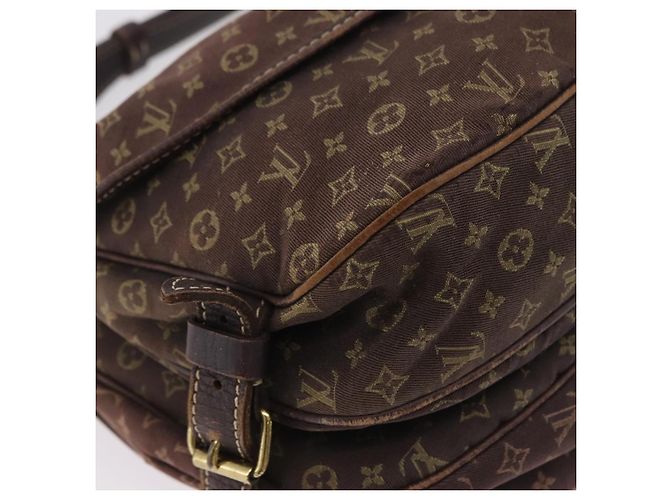 Borsa LOUIS VUITTON Monogram Mini Lin Saumur 30 Brown Fuzan M95227 LV Auth ep16180 Marrone - vista 19