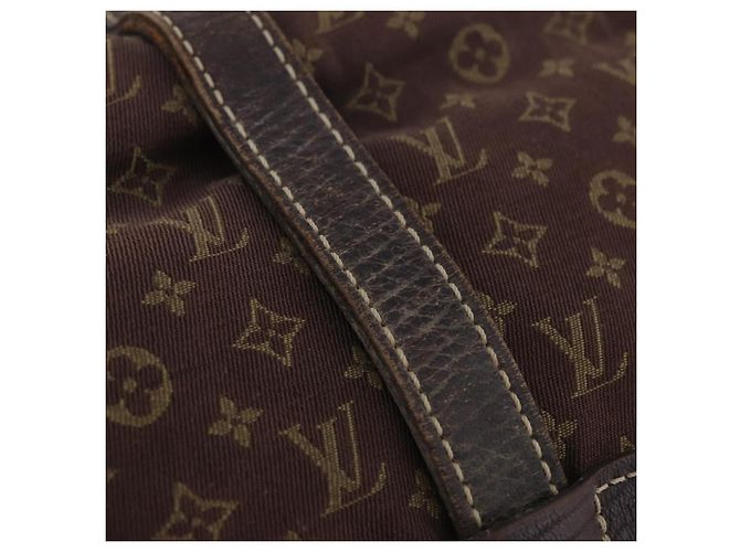 Borsa LOUIS VUITTON Monogram Mini Lin Saumur 30 Brown Fuzan M95227 LV Auth ep16180 Marrone - vista 2