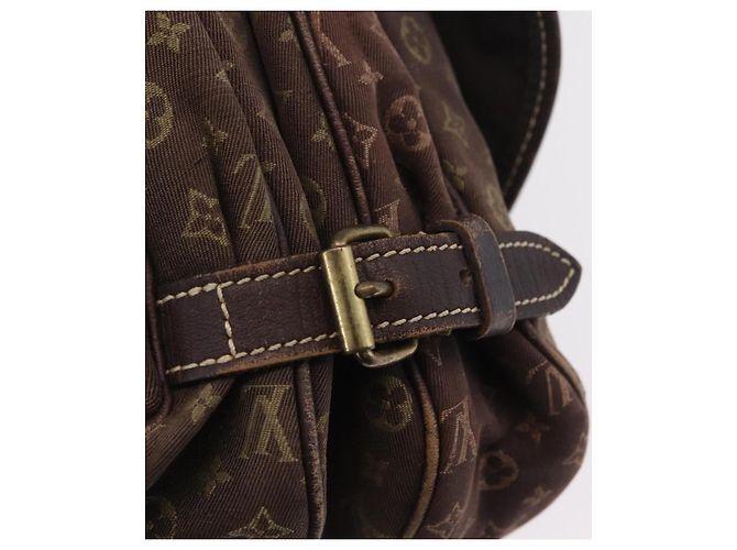 Borsa LOUIS VUITTON Monogram Mini Lin Saumur 30 Brown Fuzan M95227 LV Auth ep16180 Marrone - vista 23