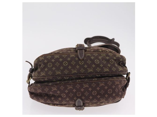 Borsa LOUIS VUITTON Monogram Mini Lin Saumur 30 Brown Fuzan M95227 LV Auth ep16180 Marrone - vista 7