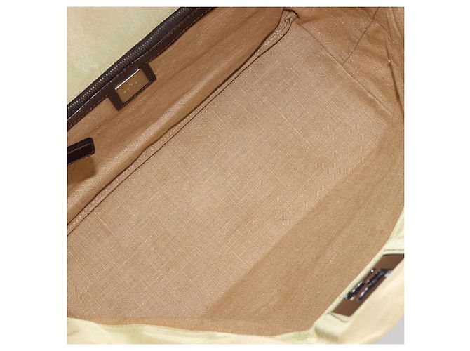 FENDI Tote Bag Nylon Beige Silver Auth 205270 Silber - Ansicht 11