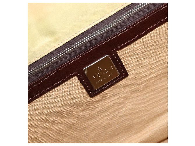 FENDI Tote Bag Nylon Beige Silver Auth 205270 Silber - Ansicht 19