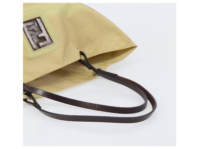 FENDI Tote Bag Nylon Beige Silver Auth 205270 Silber - Ansicht 8