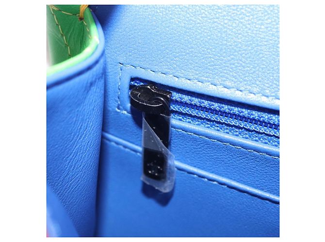 Bolsa de ombro CHANEL Chain Matelasse 25 em couro de bezerro Rainbow CC Auth 167787SM - vista 27