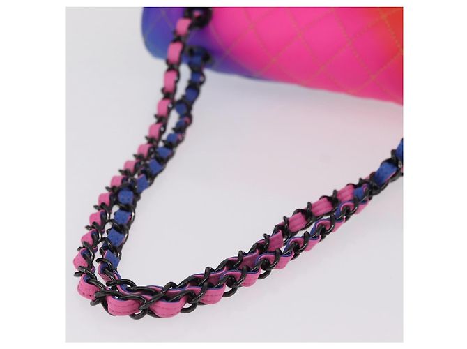 Bolsa de ombro CHANEL Chain Matelasse 25 em couro de bezerro Rainbow CC Auth 167787SM - vista 7