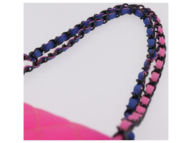 Bolsa de ombro CHANEL Chain Matelasse 25 em couro de bezerro Rainbow CC Auth 167787SM - vista 8