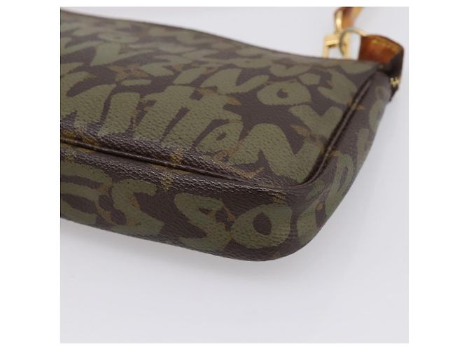 LOUIS VUITTON Monogram Graffiti Pochette Accessoires Khaki M92191 Auth 207561A Cachi Monogramma - vista 15