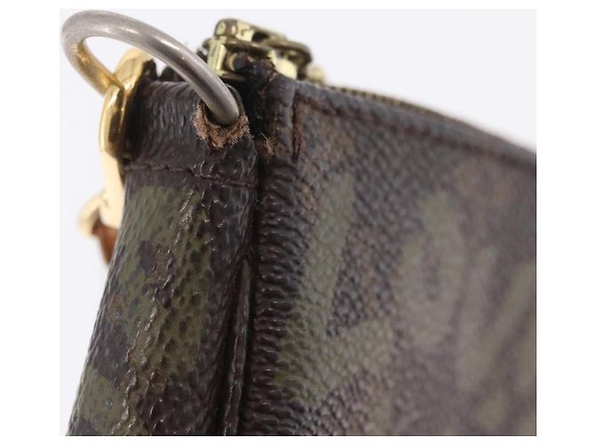 LOUIS VUITTON Monogram Graffiti Pochette Accessoires Khaki M92191 Auth 207561A Cachi Monogramma - vista 25