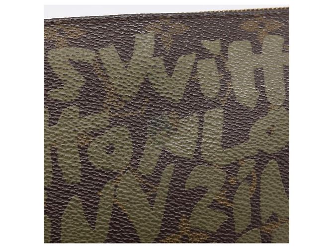 LOUIS VUITTON Monogram Graffiti Pochette Accessoires Khaki M92191 Auth 207561A Cachi Monogramma - vista 8